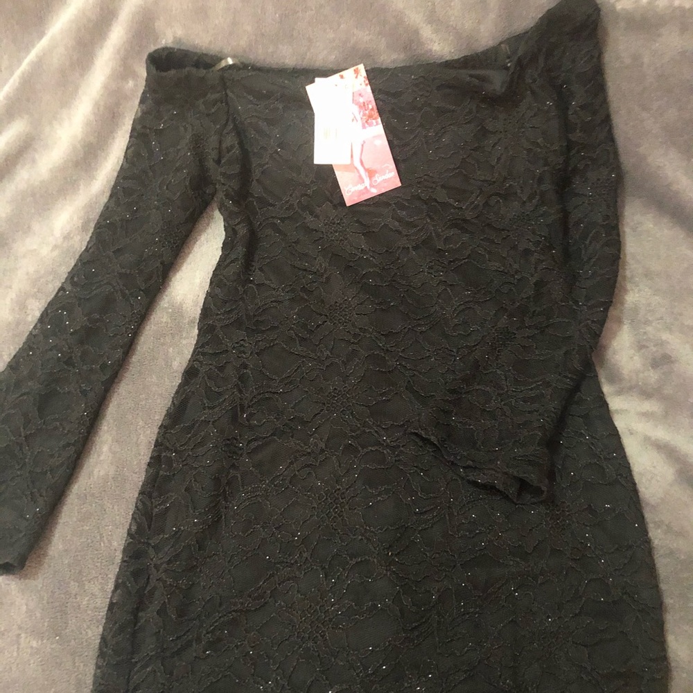 Black lace dress